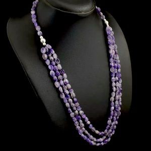 Beautiful earth mined AMETHYST statement necklace